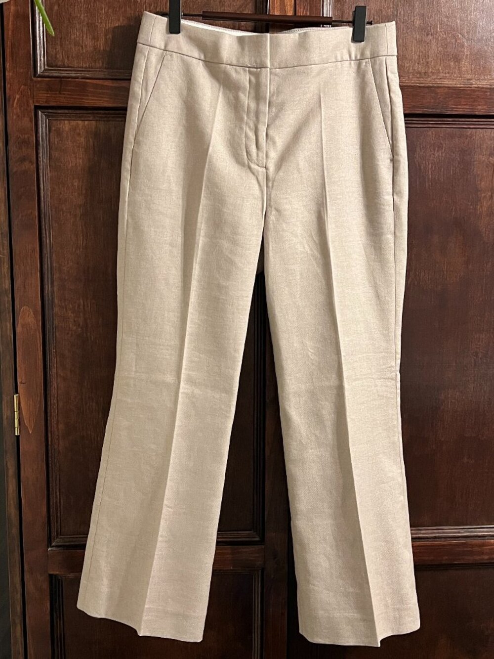 J CREW HAYDEN CROPPED KICKFLARE PANT LINEN BLEND SIZE 6